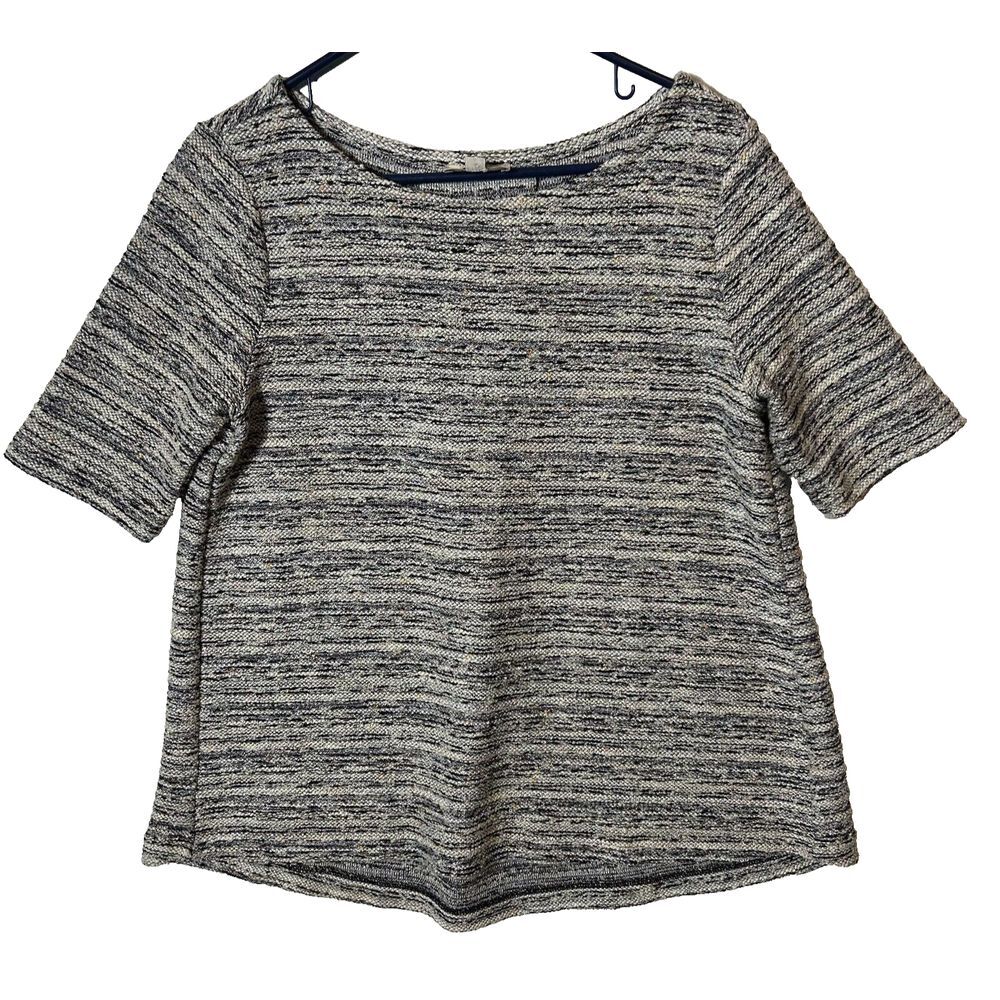 Loft Knit Sweater‎ 3/4 Sleeve Size Med, Pull Over , Back Pleated